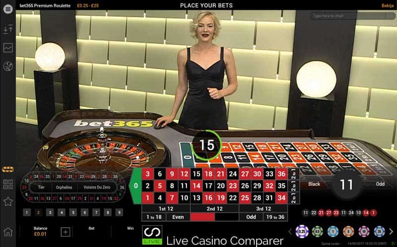 bet365 exclusive premium roulette table