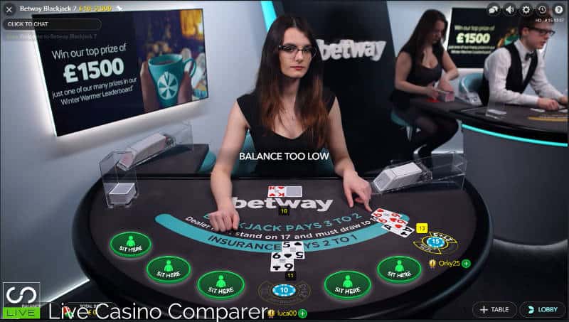 Betway Live Blackjack