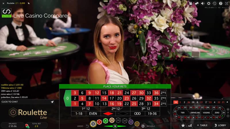 Evolution Live Roulette