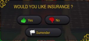 ezugi live blackjack Insurance or Surrender