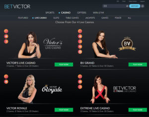 betvictor live blackjack home