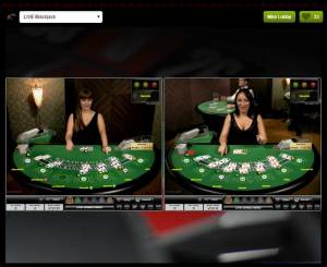 Come Live Blackjack - Multi Table View