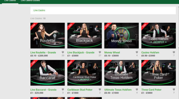 unibet live blackjack